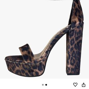 BAMBOO Animal Print Platform Heels